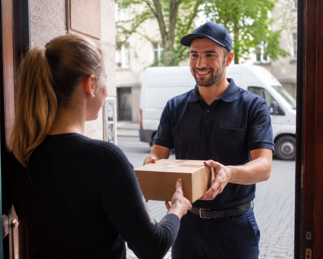 Livraison d'un colis à domicile